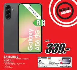 MediaMarkt Samsung Galaxy A56 5G 128 GB Awesome Graphite Smartphone aanbieding