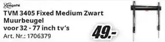 MediaMarkt TVM 3405 Fixed Medium Zwart Muurbeugel voor 32 aanbieding