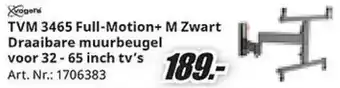 MediaMarkt TVM 3465 Full Motion+ M Zwart Draaibare muurbeugel aanbieding