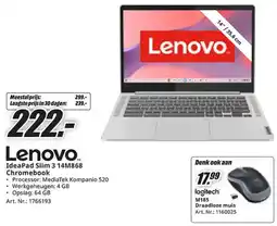 MediaMarkt Lenovo IdeaPad Slim 3 14M868 Chromebook aanbieding