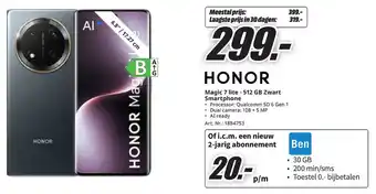 MediaMarkt Honor Magic 7 lite 512 GB Zwart Smartphone aanbieding