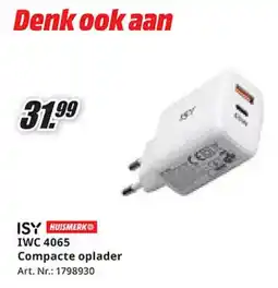 MediaMarkt ISY IWC 4065 Compacte oplader aanbieding