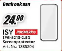 MediaMarkt ISY IPG-5213-2.5D Screenprotector aanbieding