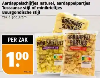 Poiesz Aardappelschijfjes naturel, aardappelpartjes Toscaanse stijl of minikrieltjes Bourgondische stijl aanbieding