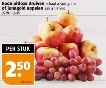 Poiesz Rode pitloze druiven of jonagold appelen aanbieding