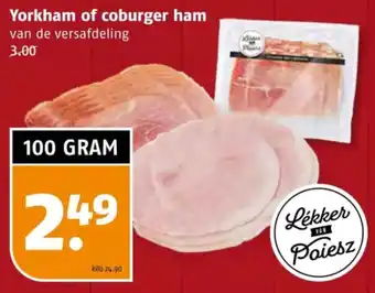 Poiesz Yorkham of coburger ham aanbieding