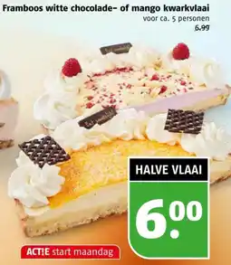 Poiesz Framboos witte chocolade of mango kwarkvlaai aanbieding