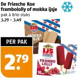 Poiesz De Friesche Koe frambololly of mokka ijsje aanbieding