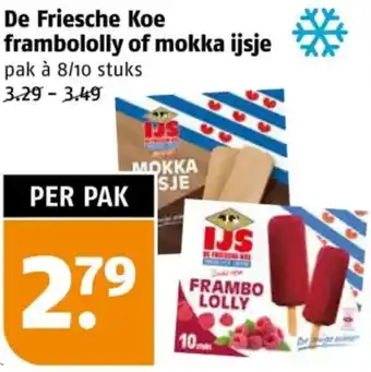 Poiesz De Friesche Koe frambololly of mokka ijsje aanbieding