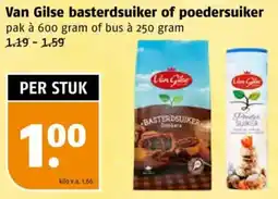 Poiesz Van Gilse basterdsuiker of poedersuiker aanbieding