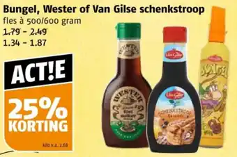 Poiesz Bungel, Wester of Van Gilse schenkstroop aanbieding
