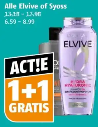 Poiesz Alle Elvive of Syoss aanbieding