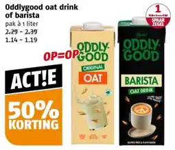 Poiesz Oddlygood oat drink of barista aanbieding