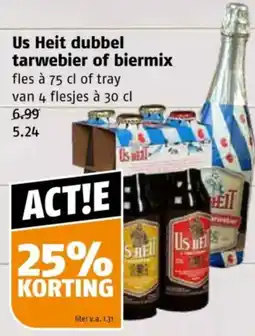 Poiesz Us Heit dubbel tarwebier of biermix aanbieding