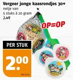 Poiesz Vergeer jonge kaasrondjes 30+ aanbieding