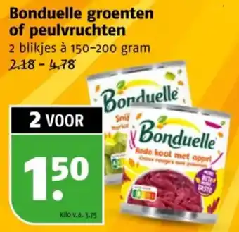 Poiesz Bonduelle groenten of peulvruchten aanbieding