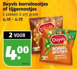 Poiesz Duyvis borrelnootjes of tijgernootjes aanbieding