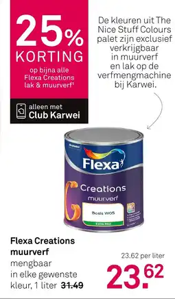 Karwei Flexa Creations muurverf aanbieding