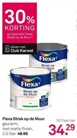 Karwei Flexa Strak op de Muur aanbieding