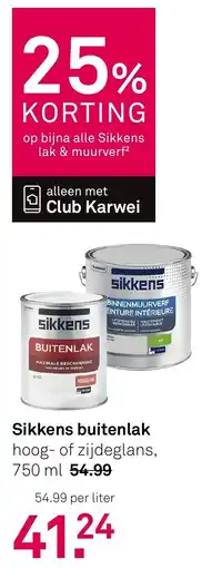 Karwei Sikkens buitenlak aanbieding