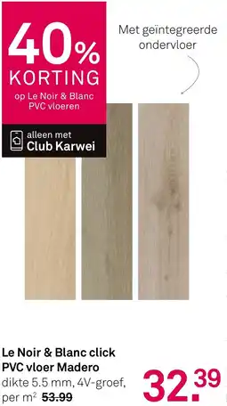 Karwei Le Noir & Blanc click PVC vloer Madero aanbieding