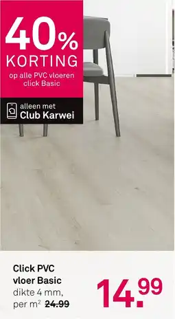 Karwei Click PVC vloer Basic aanbieding