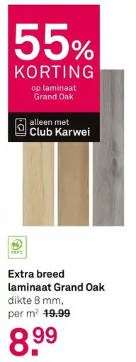 Karwei Extra breed laminaat Grand Oak aanbieding