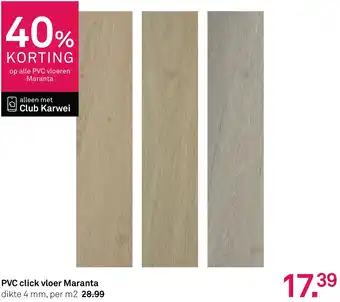 Karwei PVC click vloer Maranta aanbieding