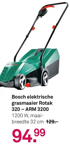 Karwei Bosch elektrische grasmaaier Rotak 320 ARM 3200 aanbieding