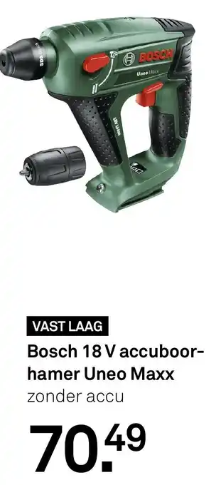Karwei Bosch 18 V accuboor- hamer Uneo Maxx aanbieding
