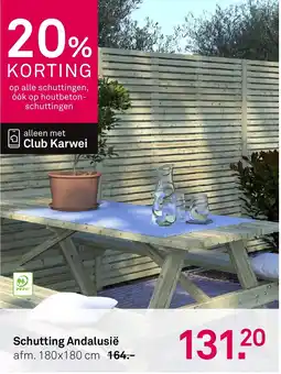 Karwei Schutting Andalusië aanbieding