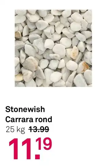 Karwei Stonewish Carrara rond aanbieding