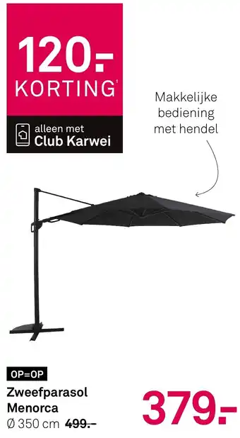 Karwei Zweefparasol Menorca aanbieding