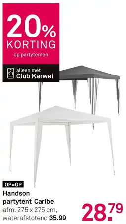 Karwei Handson partytent Caribe aanbieding
