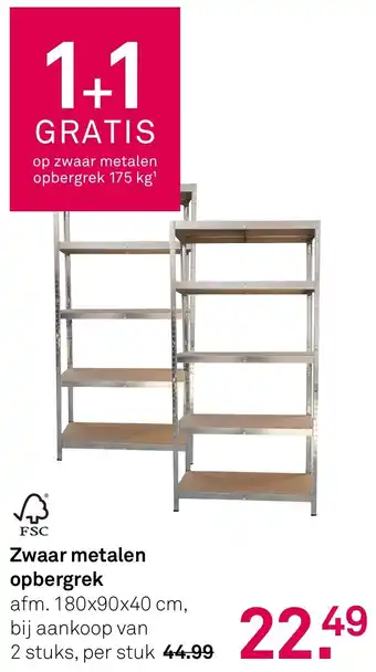 Karwei Zwaar metalen opbergrek aanbieding