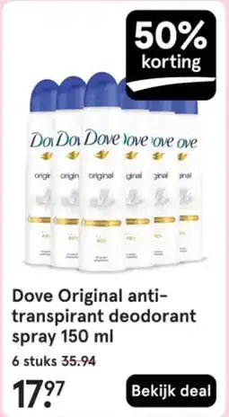 Etos Dove Original anti-transpirant deodorant spray aanbieding