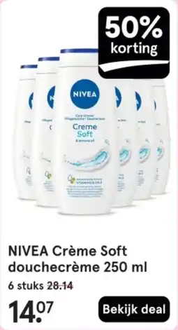 Etos Nivea crème soft douchecrème aanbieding