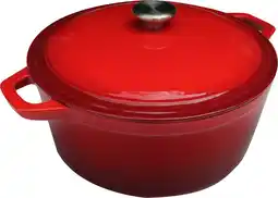 Bol.com Braadpan Gietijzer Rood ø 24 cm / 3.5 Liter aanbieding