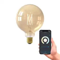 Bol.com Calex Slimme Lamp - Wifi LED Verlichting - E27 - Smart Lichtbron - Dimbaar - Warm Wit licht - 7W aanbieding