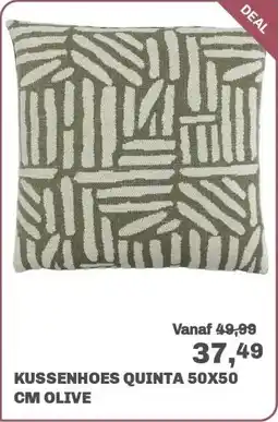Trendhopper Kussenhoes Quinta 50x50 cm Olive aanbieding