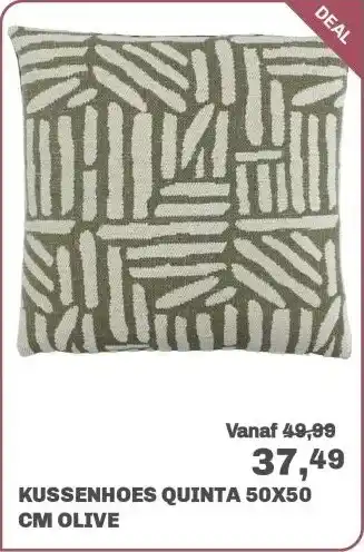 Trendhopper Kussenhoes Quinta 50x50 cm Olive aanbieding