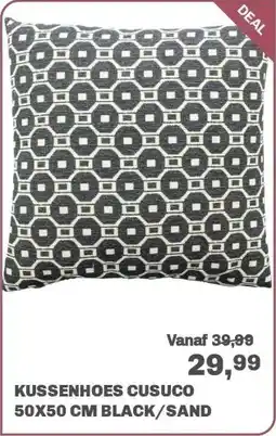 Trendhopper Kussenhoes Cusuco 50x50 cm Black/Sand aanbieding