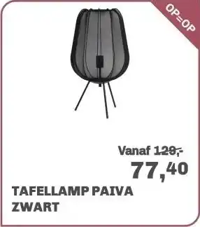 Trendhopper Tafellamp Paiva zwart aanbieding