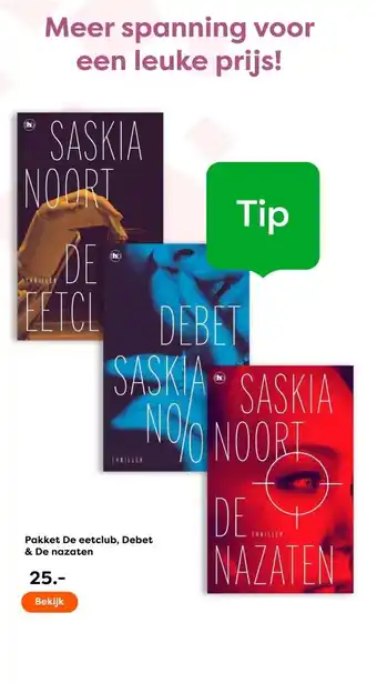 The Read Shop Pakket De eetclub, Debet & De nazaten aanbieding