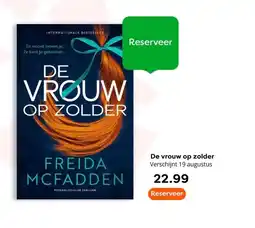 The Read Shop De vrouw op zolder Verschijnt 19 augustus aanbieding