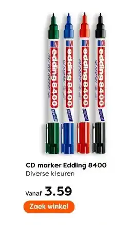 The Read Shop CD marker Edding 8400 Diverse kleuren aanbieding