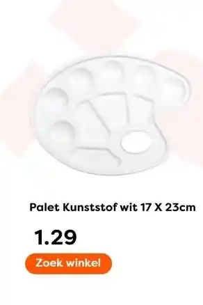 The Read Shop Palet Kunststof wit 17 X 23cm aanbieding