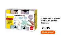 The Read Shop Vingerverf 6 potten van 40ml pastel aanbieding