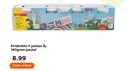 The Read Shop Kinderklei 4 potten Ã¡ 140gram pastel aanbieding