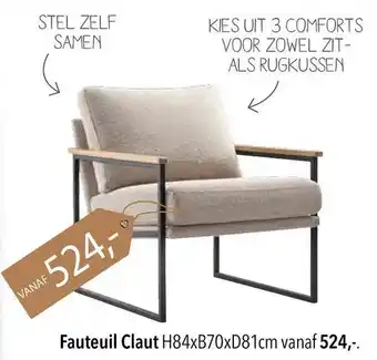 Pronto wonen Fauteuil Claut aanbieding